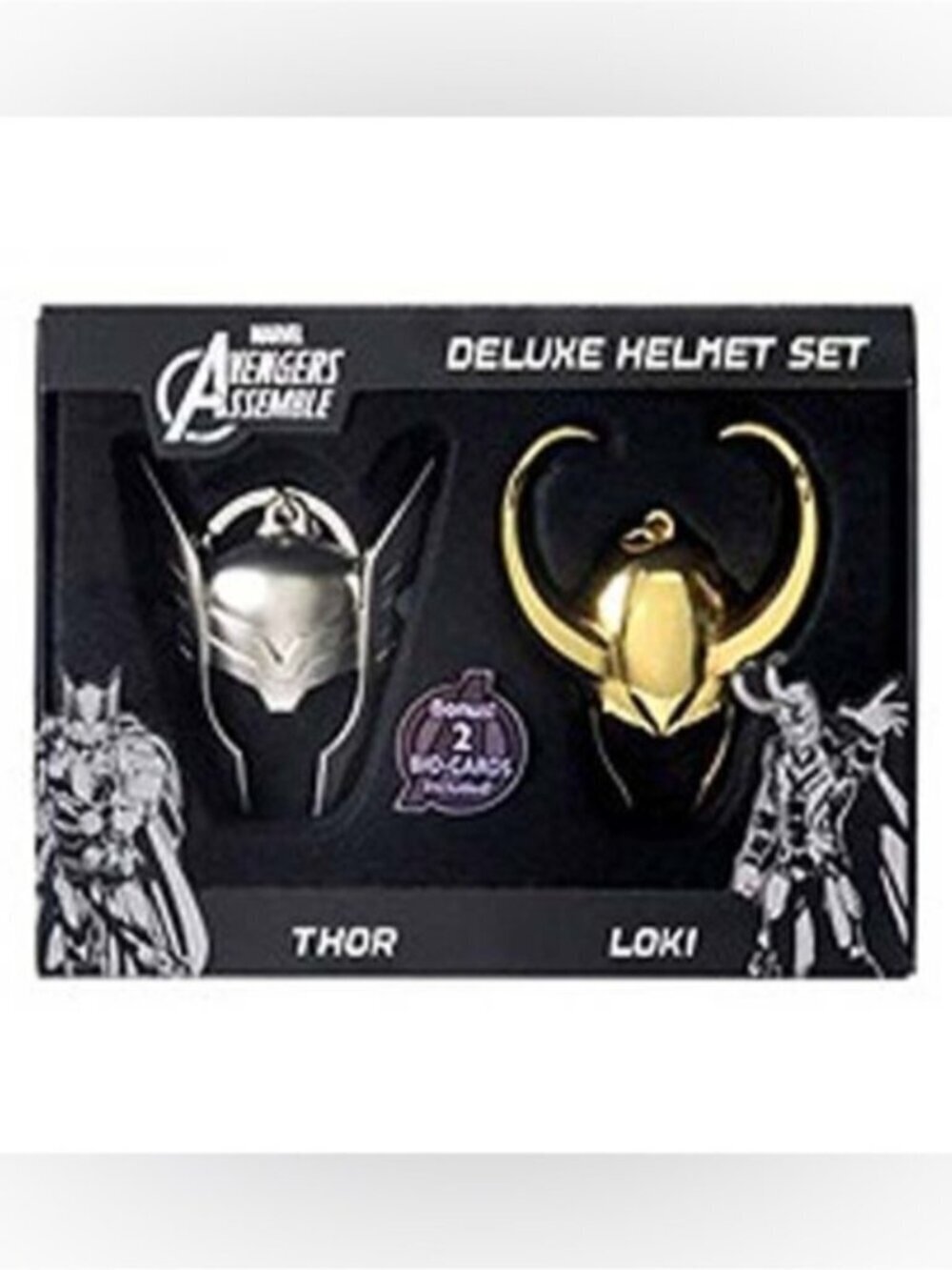 Marvel Avengers Deluxe Helmet Set Thor vs Loki w/ Bio Cards